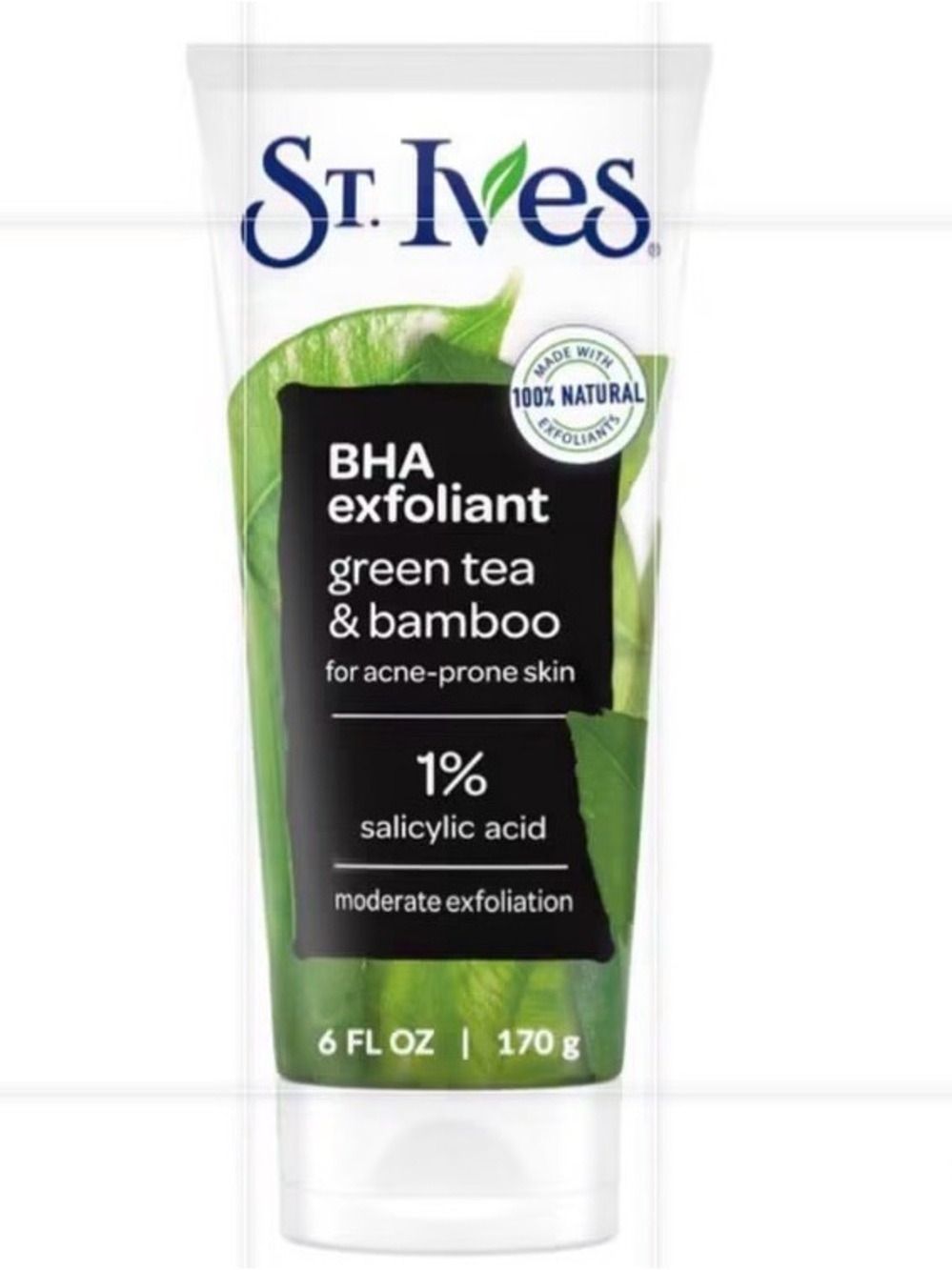 St. Ives BHA
Green Tea & Bamboo Face Exfoliant 6oz new